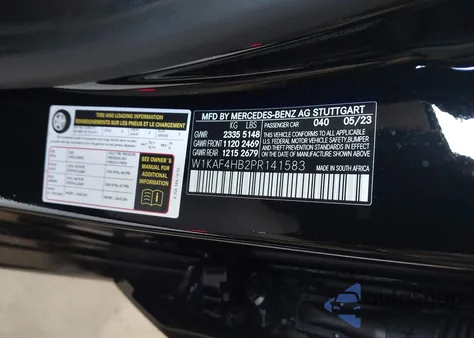 2023 Mercedes-Benz C 300 4Matic из США, поврежденный, VIN W1KAF4HB2PR141583